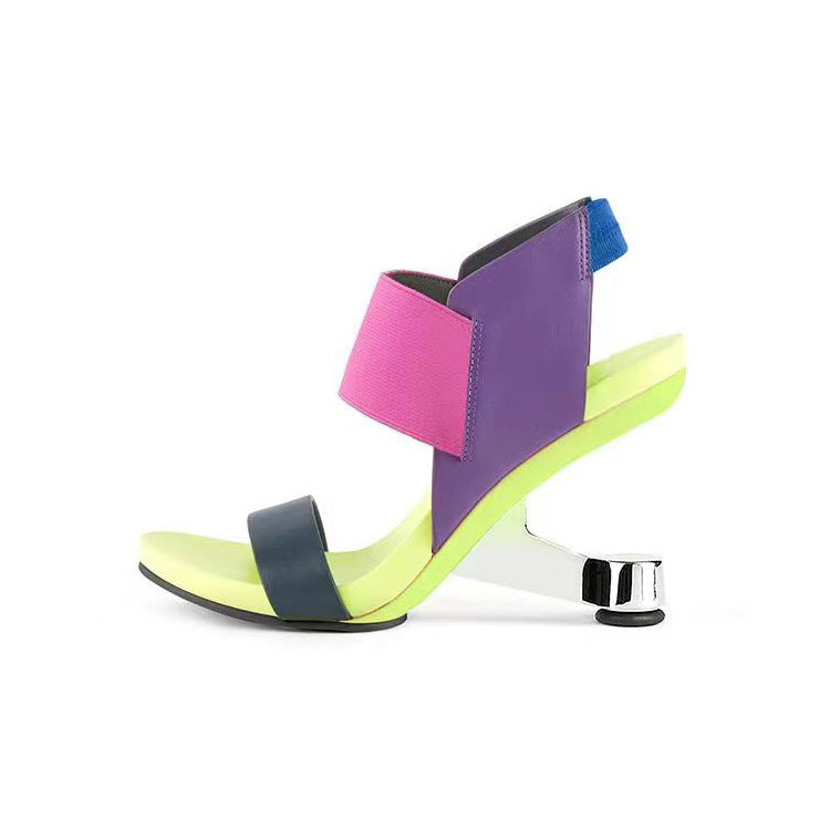 Sandales pour femmes européennes et américaines aux couleurs assorties