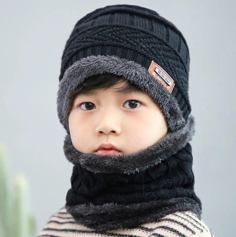 Bonnet tricoté chaud pour enfants