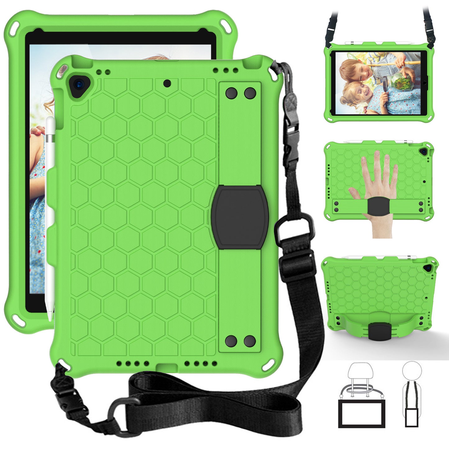 Compatible con Apple, nueva funda EVA en forma de panal para iPad 10.2