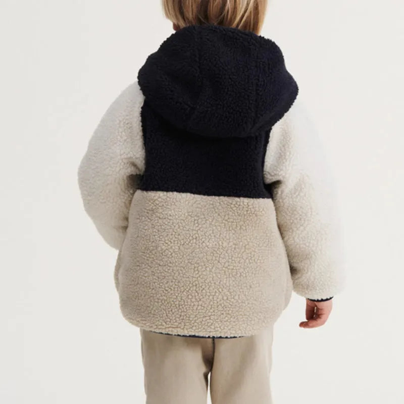 Veste en coton à capuche double face pour enfants