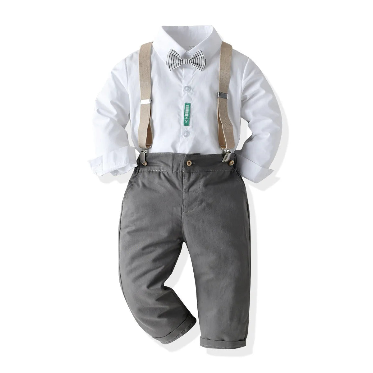 Boys Dress Formal Clothes Overalls Little Flower Girl Costume Spring and Autumn Set