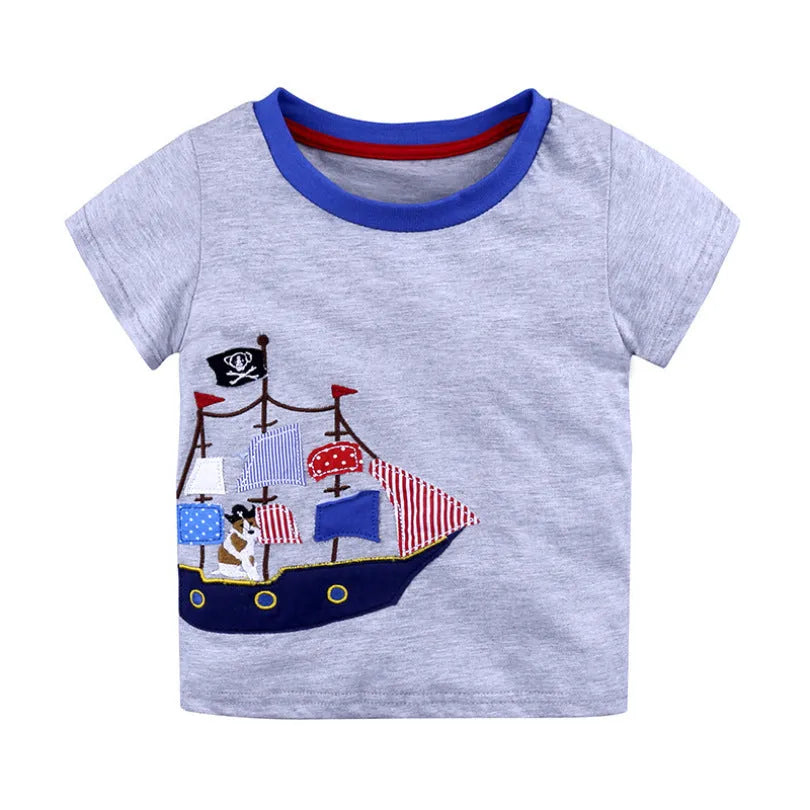 Children's t-shirt round neck print short sleeve