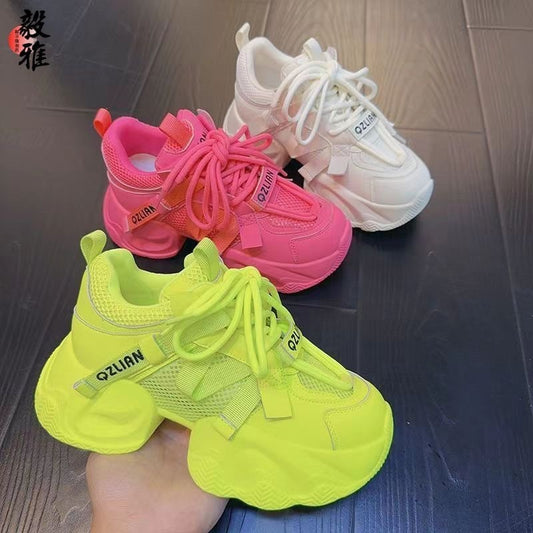 Fashion Thick Bottom Sneaker Women's All-match - Enfance-Heureuse