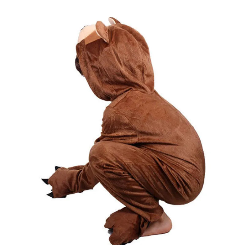 Children's Animal Brown Bear Modeling Costume Props