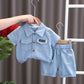Lapel Short Sleeve Suit Children's Clothing Casual - Enfance-Heureuse