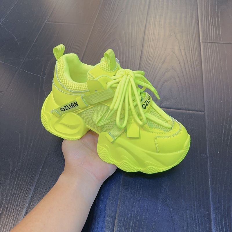 Fashion Thick Bottom Sneaker Women's All-match - Enfance-Heureuse