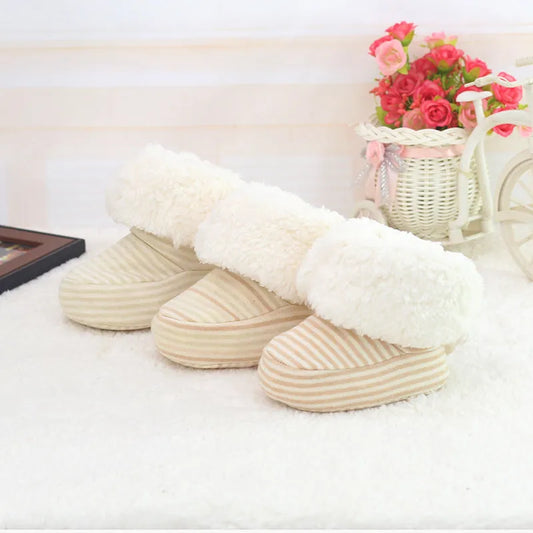 Nouveau style Bébé Chaussures Infantile Doux Semelle Chaussures pour Nouveau-nés Bébé D'hiver Garder Au Chaud Imprimer Premiers Marcheurs Chaussures pour bébés enfants - Enfance-Heureuse