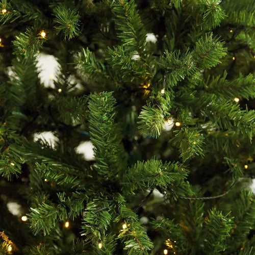 Pre-Installed Illuminated Christmas Tree 6 Foot Faux Hinged Christmas Tree With Foldable Stand - Enfance-Heureuse