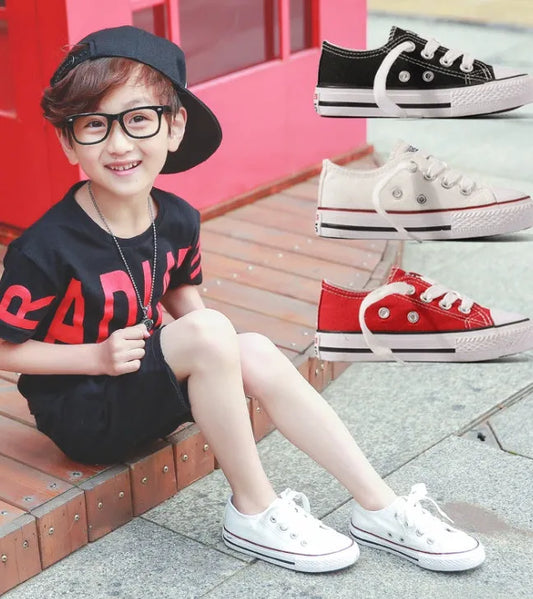 Canvas Shoes Non-slip Casual Shoes Student Parent-child Shoes New Baby Shoes White Shoes - Enfance-Heureuse