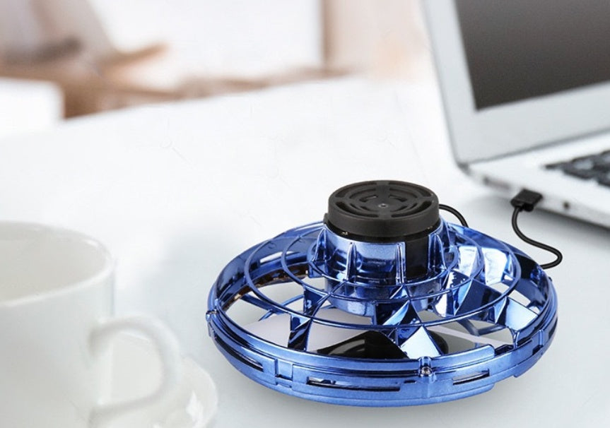 Mini Fingertip Gyro Interactive Decompression Toy Drone LED UFO Type Flying Helicopter Spinner Toy Kids - Enfance-Heureuse