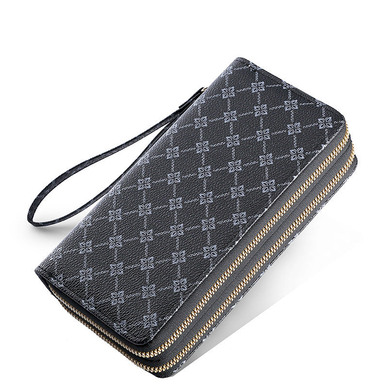 Long Wallet Clutch Mobile Phone Bag Coin Purse Zipper Bag Wallet - Enfance-Heureuse