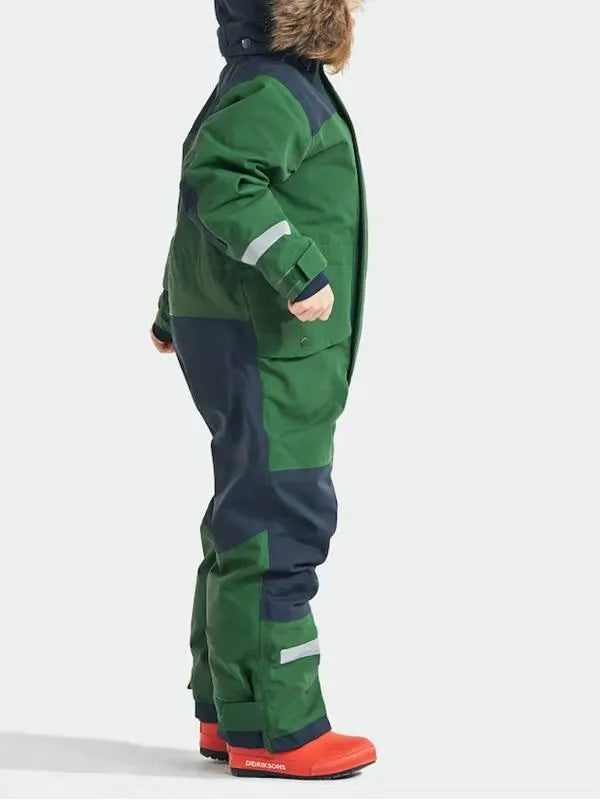 Windproof Waterproof Thickened Luminous Children's One-piece Ski Suit Boys' And Girls' Cotton-padded Clothes