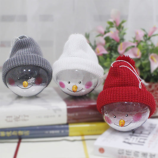 Christmas decorations creative Christmas Snowman children toys plastic Christmas Ball Christmas Pendant - Enfance-Heureuse