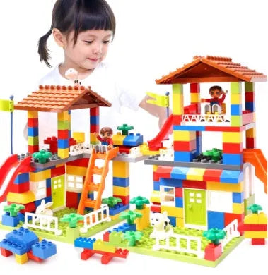 Enfants puzzle de blocs de construction, garçons et filles, ville bébé, enfants de jouets, jouets de la petite enfance