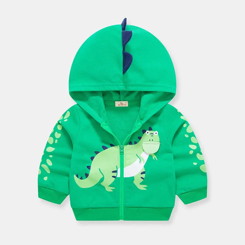 Kids Autumn Dinosaur Clothes Feature Cardigan Coat