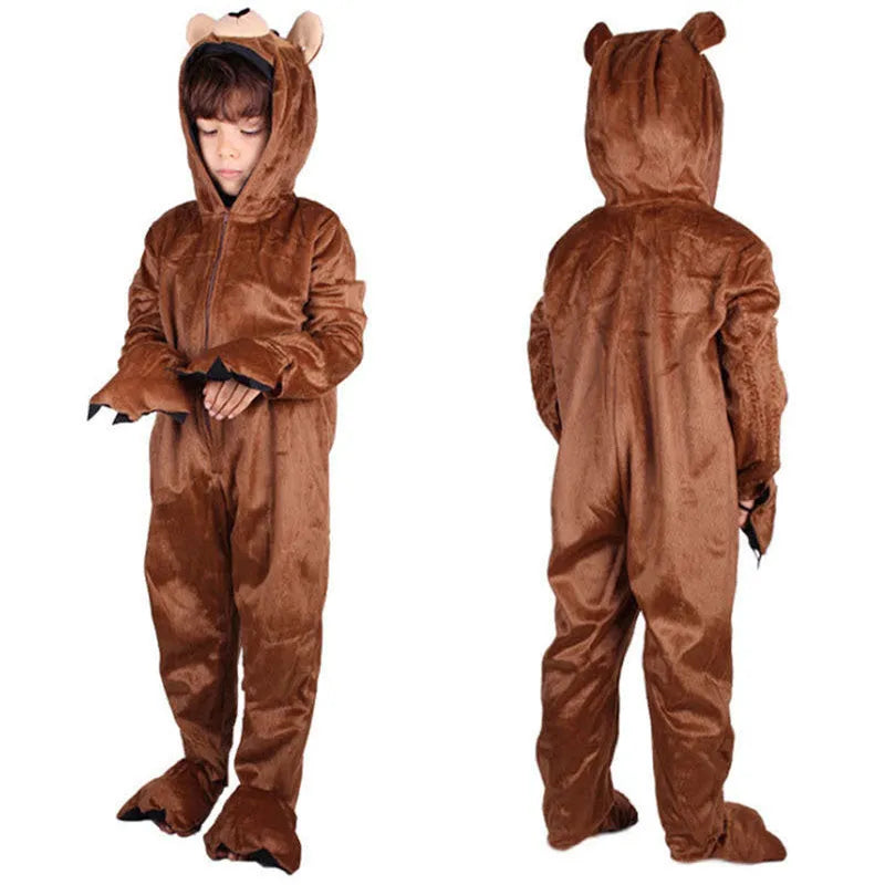 Children's Animal Brown Bear Modeling Costume Props