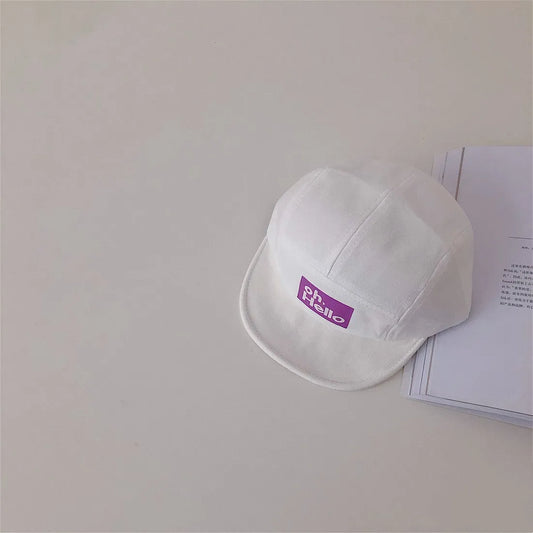 South Korea With The Same Paragraph Pressure Rubber Letters Children's Soft Brim Duck Tongue Hats - Enfance-Heureuse