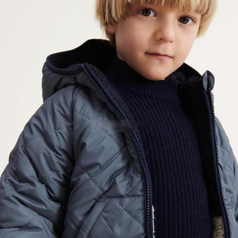 Veste en coton à capuche double face pour enfants