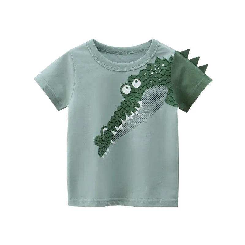 Boys' Short Sleeved Round Neck Baby Clothes