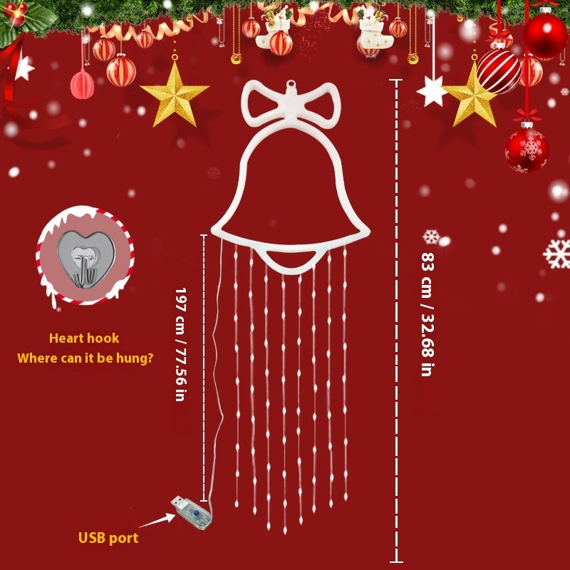 Christmas Bell Hanging Lamp Atmosphere Christmas Tree Decoration - Enfance-Heureuse