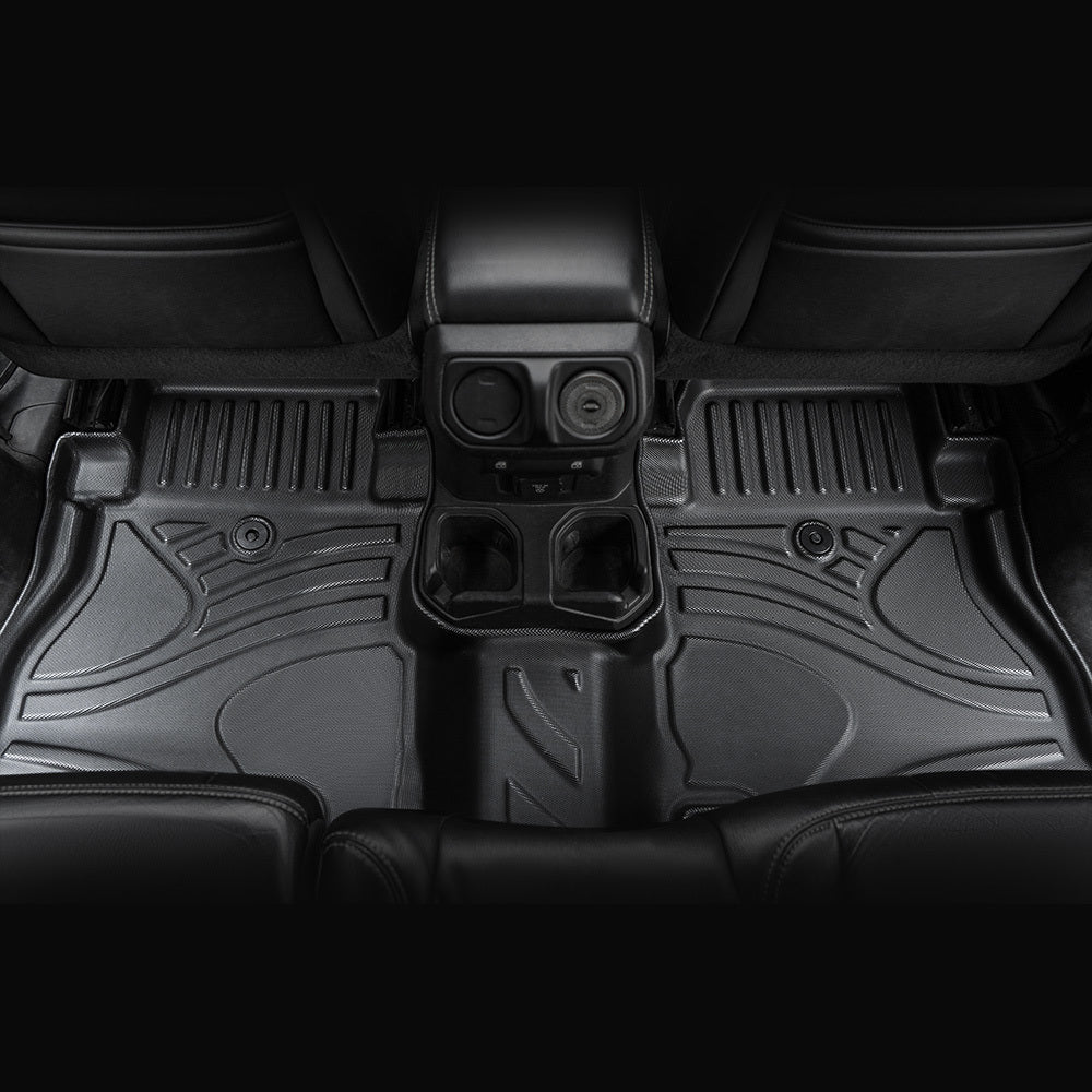 Car Floor Mats For J EEP Wrangler JL 2018 4 Doors Model, Waterproof And Stain-resistant TPE,Black 3 PCS. - Not Fit For Jeep Wrangler JK Or 4XE - Enfance-Heureuse