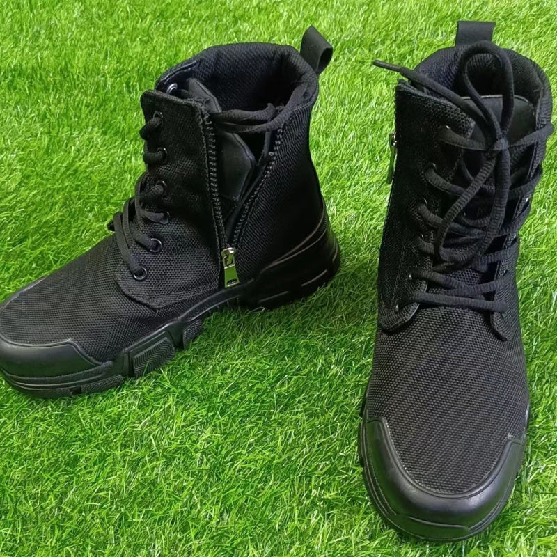 High-top Labor Protection Tooling Canvas Martin Boots Thick Bottom Waterproof