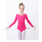 Girls' Solid Color One-piece Long-sleeved Dance Costume - Enfance-Heureuse