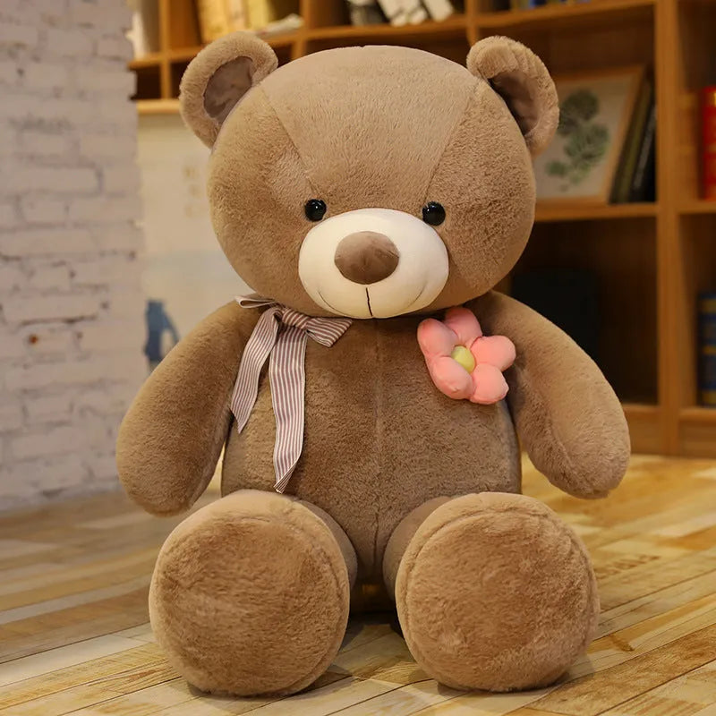 Muñeco oso de peluche, oso grande, juguete de peluche, flor, muñeco de trapo BEBEAR