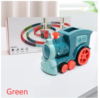 Domino Train Toys Baby Toys Car Puzzle Automatic Release Licensing Electric Building Blocks Train Toy - Enfance-Heureuse