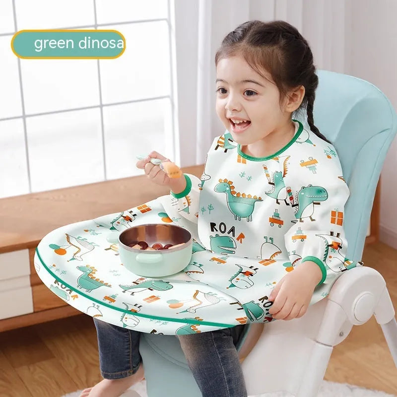 Ropa para silla de comedor, babero para comer para bebé, delantal resistente al agua y a la suciedad, desmontable