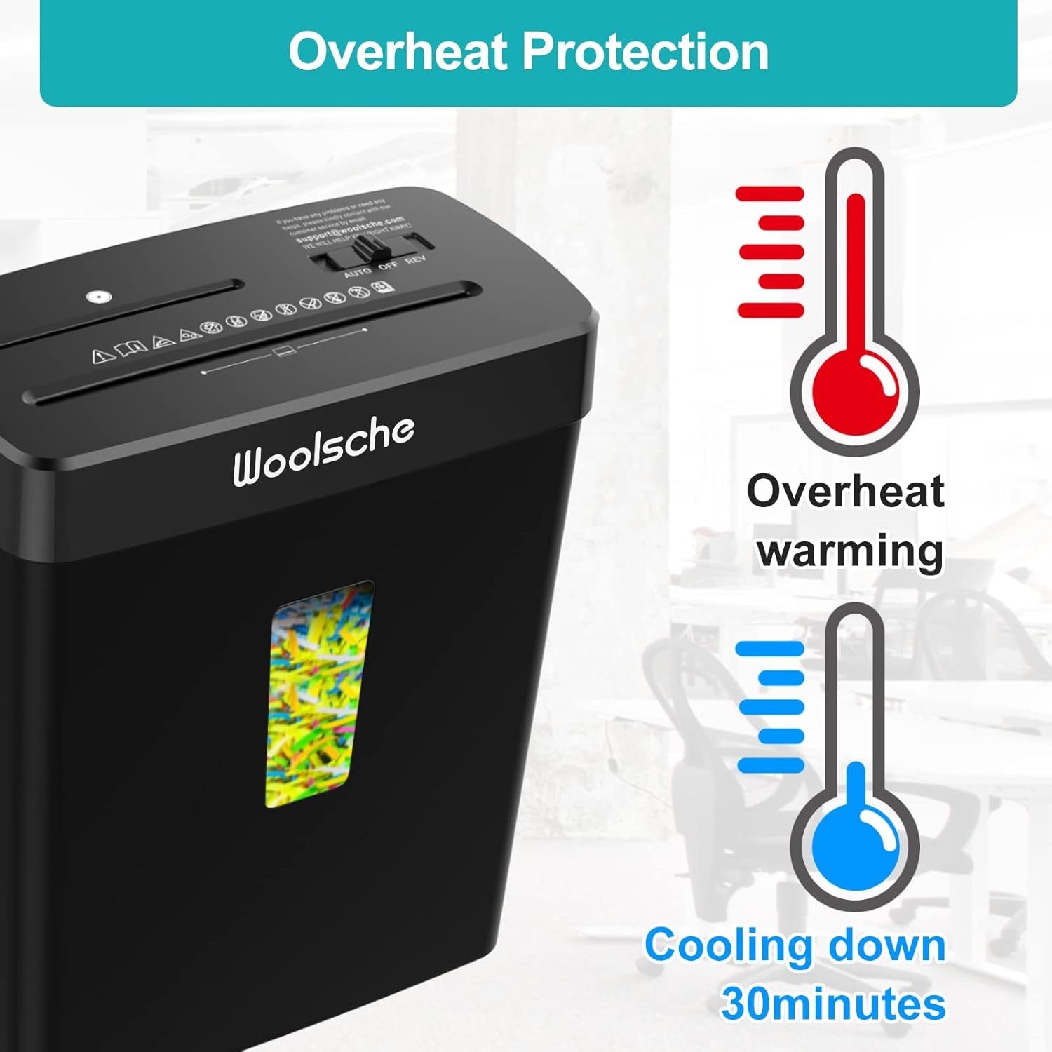 Paper Shredder -10 Sheets Of Paper Cut Horizontally With 3.43 Gallon Paper Basket - P-4 Security Level -3 Mode Designs - Shreds CDs And Credit Cards - Durable, Fast, Anti Paper Jam, Suitable For Home - Enfance-Heureuse