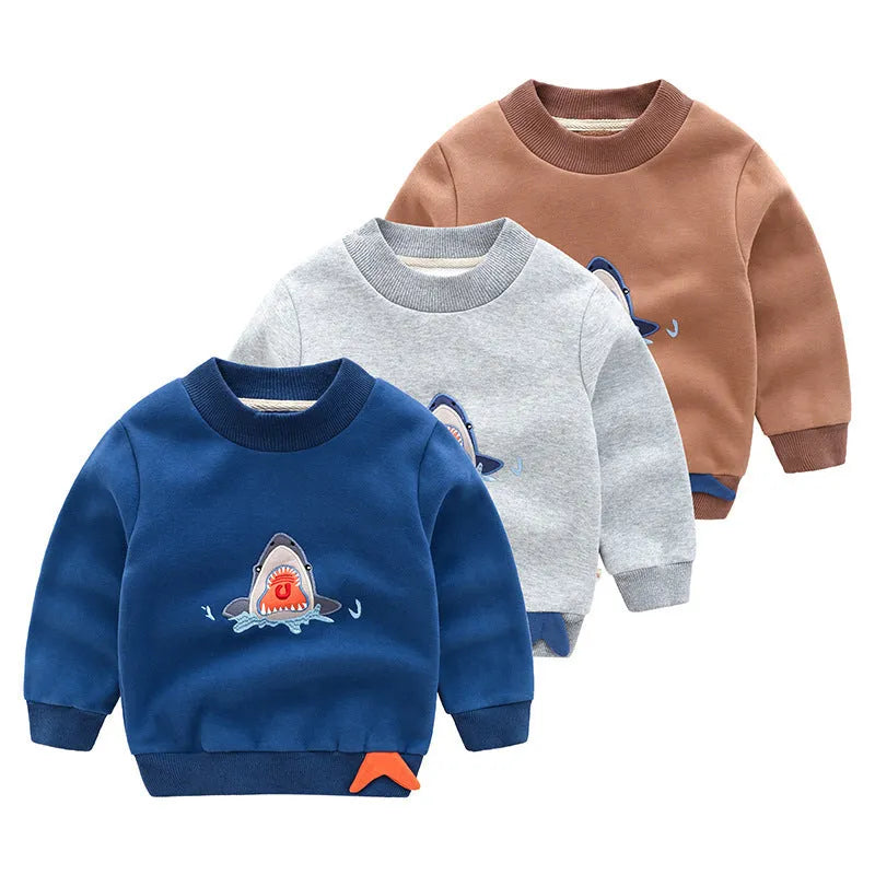 Sudadera coreana para niño con cachemira.