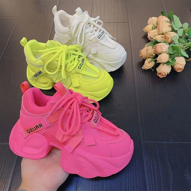 Fashion Thick Bottom Sneaker Women's All-match - Enfance-Heureuse