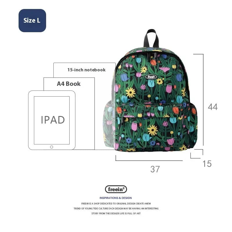 Original Niche Printed Backpack For Women