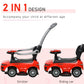 Kids 3 In 1 Push Car Ride-On Stroller Sliding Walking Toy With Horn Music Light Secure Bar For Boys Girls 1-3 Years Old Red - Enfance-Heureuse