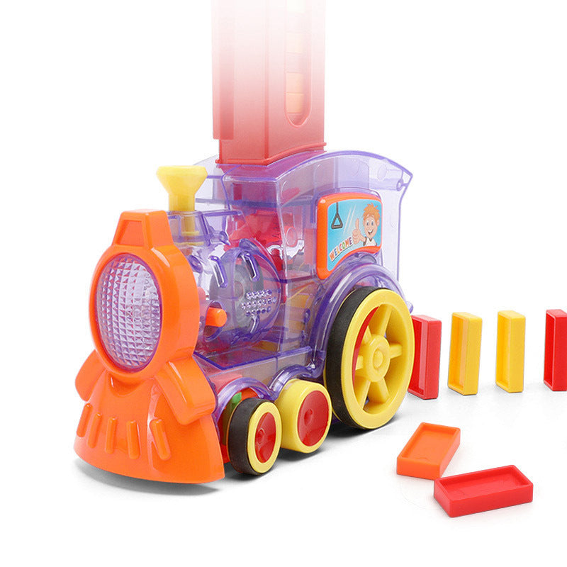 Domino Train Toys Baby Toys Car Puzzle Automatic Release Licensing Electric Building Blocks Train Toy - Enfance-Heureuse