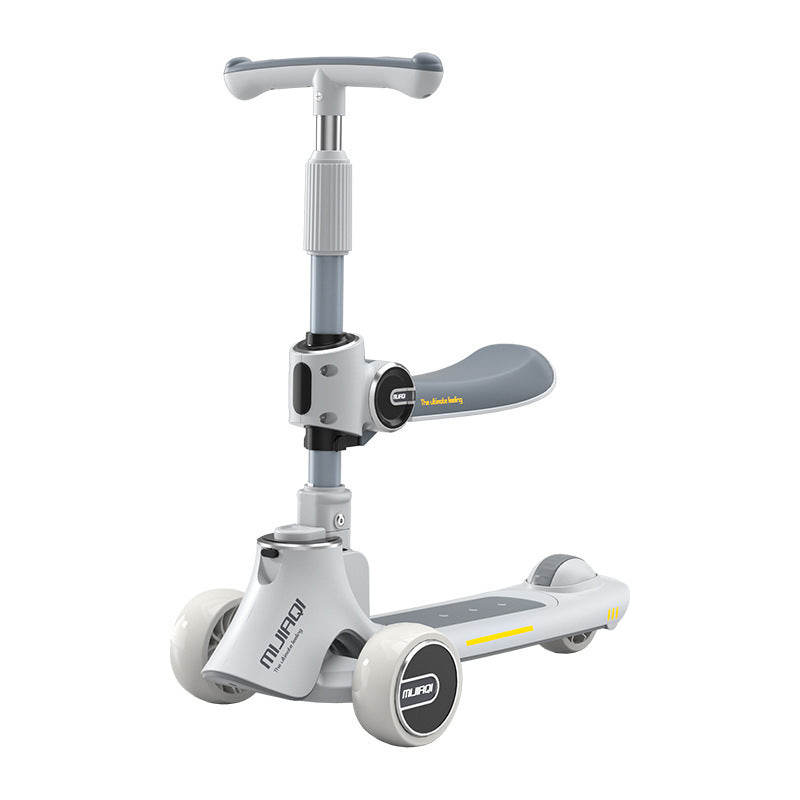 Children's Three-in-one Scooter Can Sit And Slide - Enfance-Heureuse