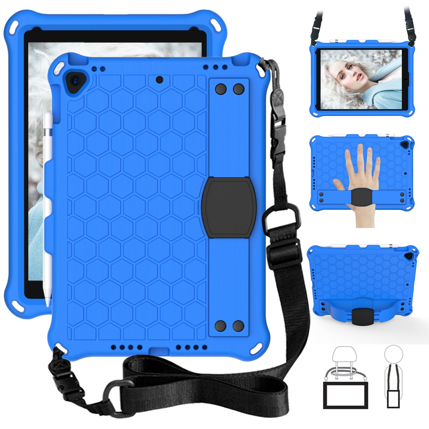 Compatible con Apple, nueva funda EVA en forma de panal para iPad 10.2