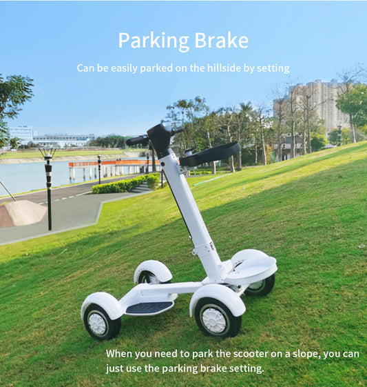 Four Wheel Golf Electric Folding Light Longboard Lawn Course Scooter - Enfance-Heureuse