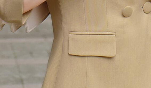 Women's Mid-length Three-quarter Sleeve Blazer Suit - Enfance-Heureuse