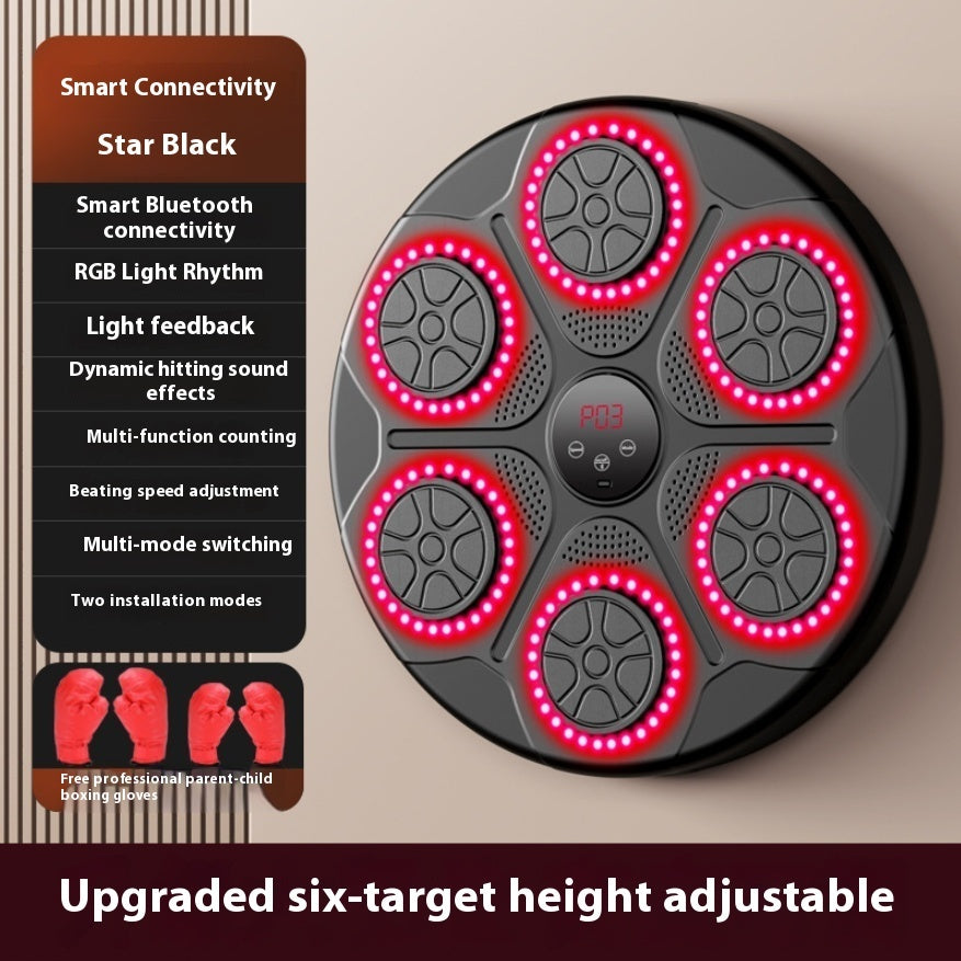 Music Boxing Machine Household With RGB Light Bluetooth-compatible Adults Mode Speed Adjustable For Indoor Kickboxing Karate Fitness Home - Enfance-Heureuse
