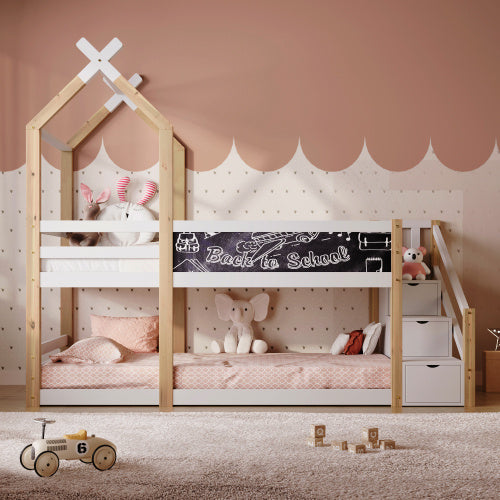 Kinderhochbett In Massivholz - Enfance-Heureuse