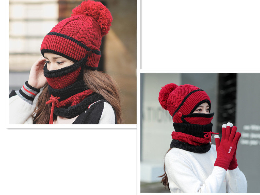Plus velvet thick bib mask - Enfance-Heureuse