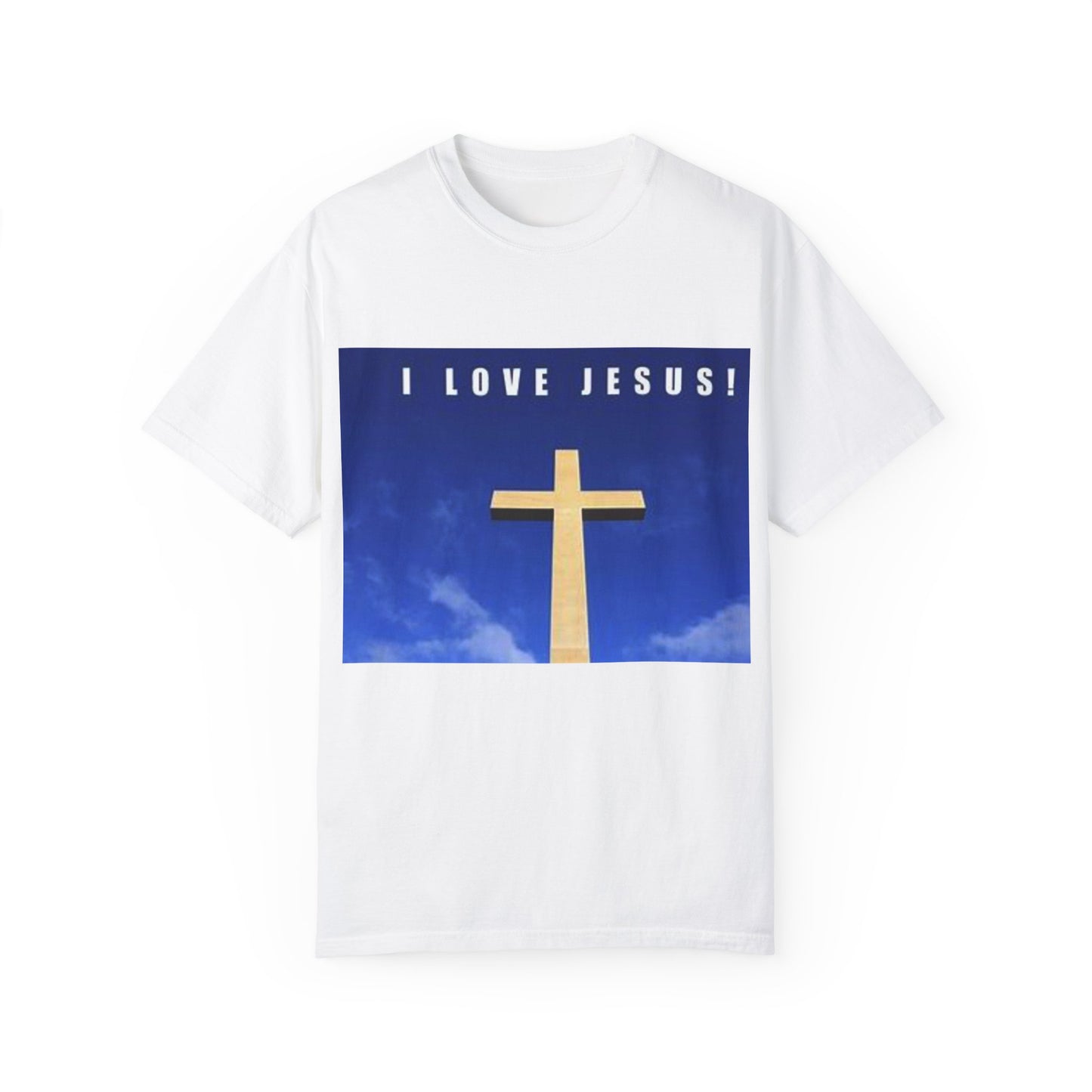 I Love Jesus Unisex Garment-Dyed T-Shirt - Faith-Based Casual Wear