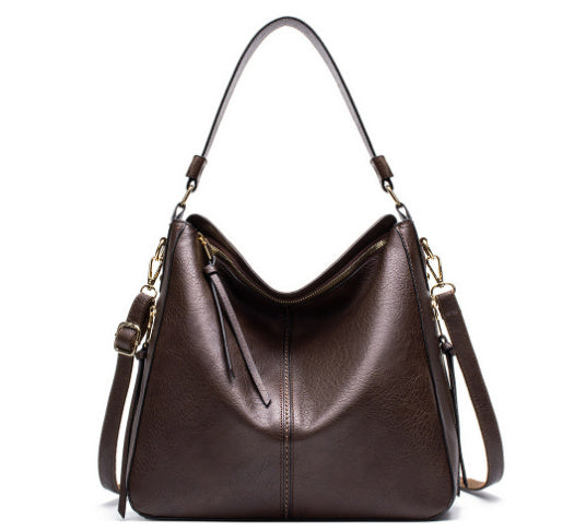 Hobos Zipper Bucket Bags With Adjustable Shoulder-strap Handbags Temperament High Capacity Messenger Shoulder Bag For Women - Enfance-Heureuse