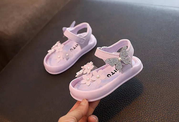 Zapatos de princesa para niños pequeños Zapatos de bebé antideslizantes de suela blanda