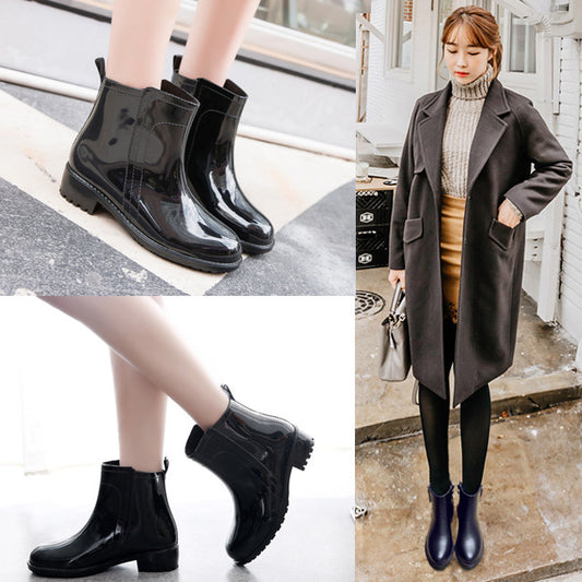 Water Shoes Women's Rain Short Tube Rain Boots - Enfance-Heureuse