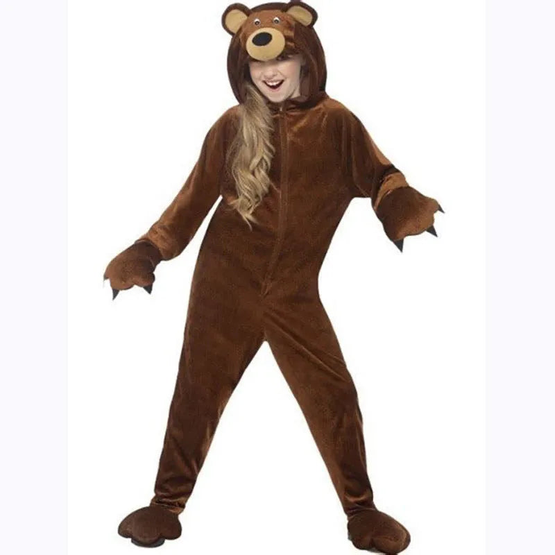 Children's Animal Brown Bear Modeling Costume Props