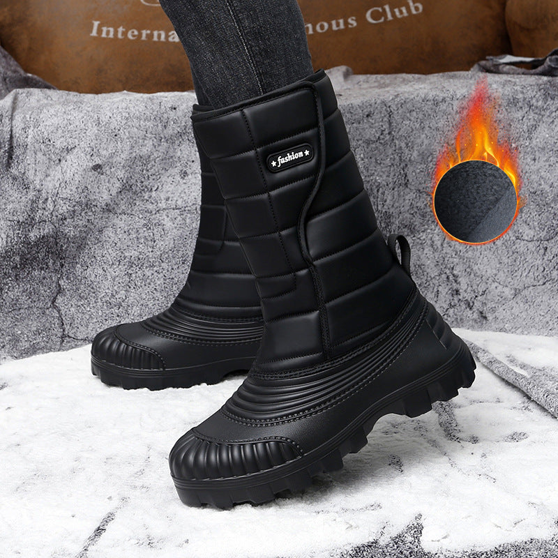 Snow Boots Outdoor Long Tube Fleece Lined Padded Warm Keeping