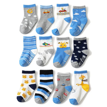 Indoor Toddler Anti Drop Socks Cartoon Non Slip Floor Socks - Enfance-Heureuse